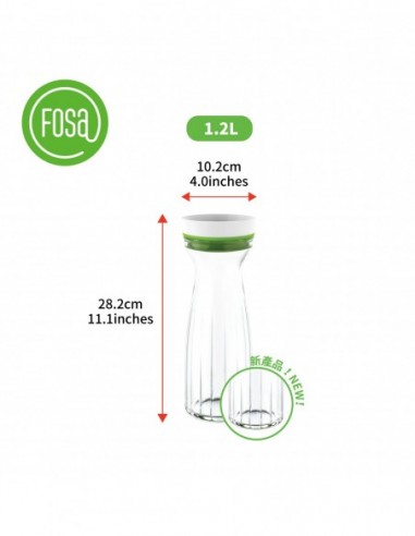 FOSA O2Go 真空玻璃果汁樽1.2L單個裝 JJ11201